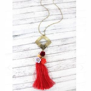 3/$25 Garden Bouquet Tassel Necklace